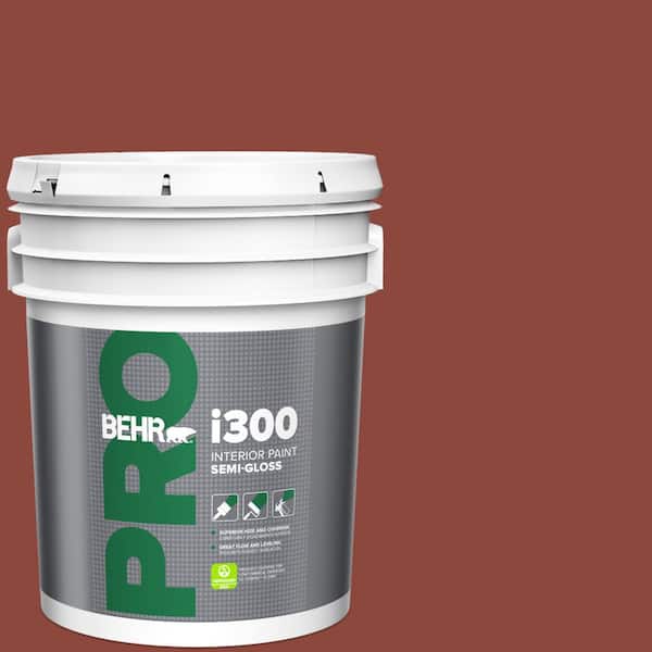 BEHR PRO 5 gal. #PPF-30 Deep Terra Cotta Semi-Gloss Interior Paint
