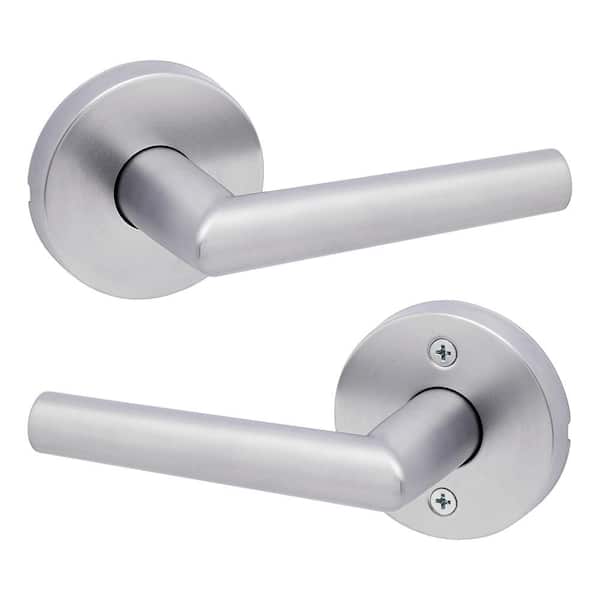 Kwikset Milan Satin Chrome Round Hall/Closet Reversible Door