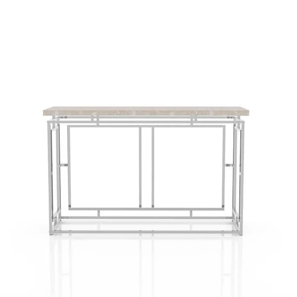 Furniture of America Hull 28.25 in.H Chrome Console Table