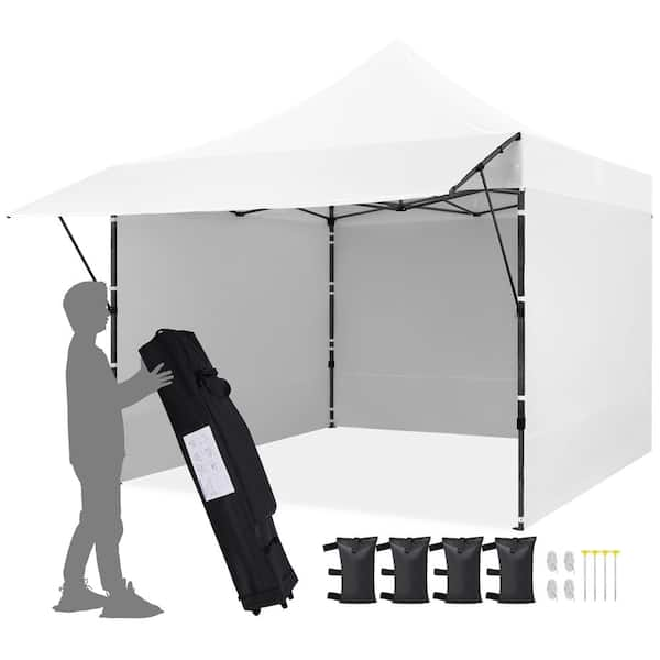 Yaheetech 10 ft. × 10 ft. Commercial Pop-up Canopy Tent with 3 ...