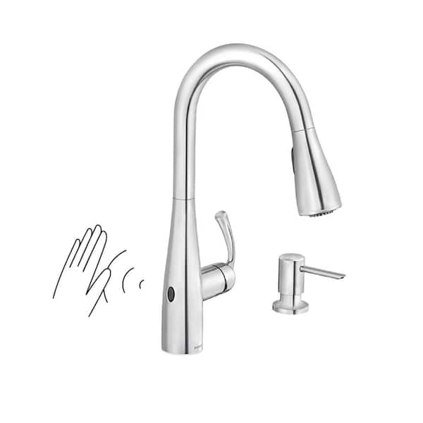 MOEN Essie Touchless Single-Handle Pull-Down Sprayer Kitchen Faucet with MotionSense Wave and Power Clean in Chrome