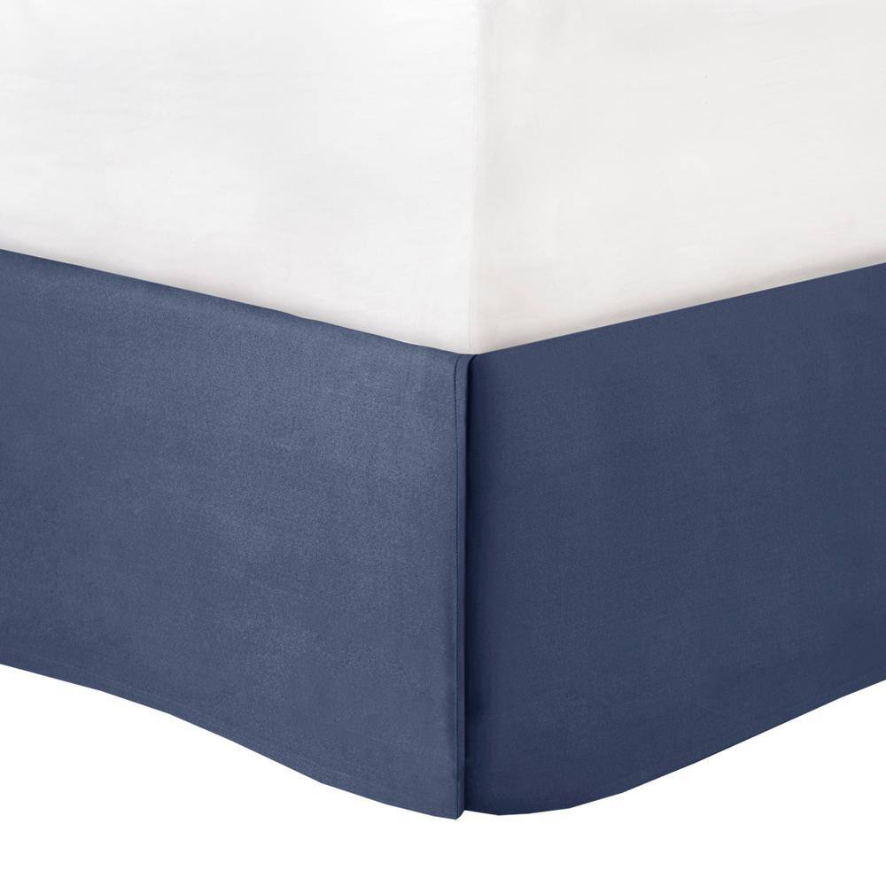 Navy and Gray Queen Microfiber 8-Piece Comforter Set