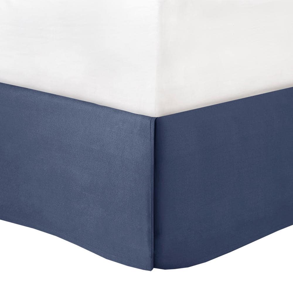 King Navy Microfiber 8-Piece Embroidered Comforter Set