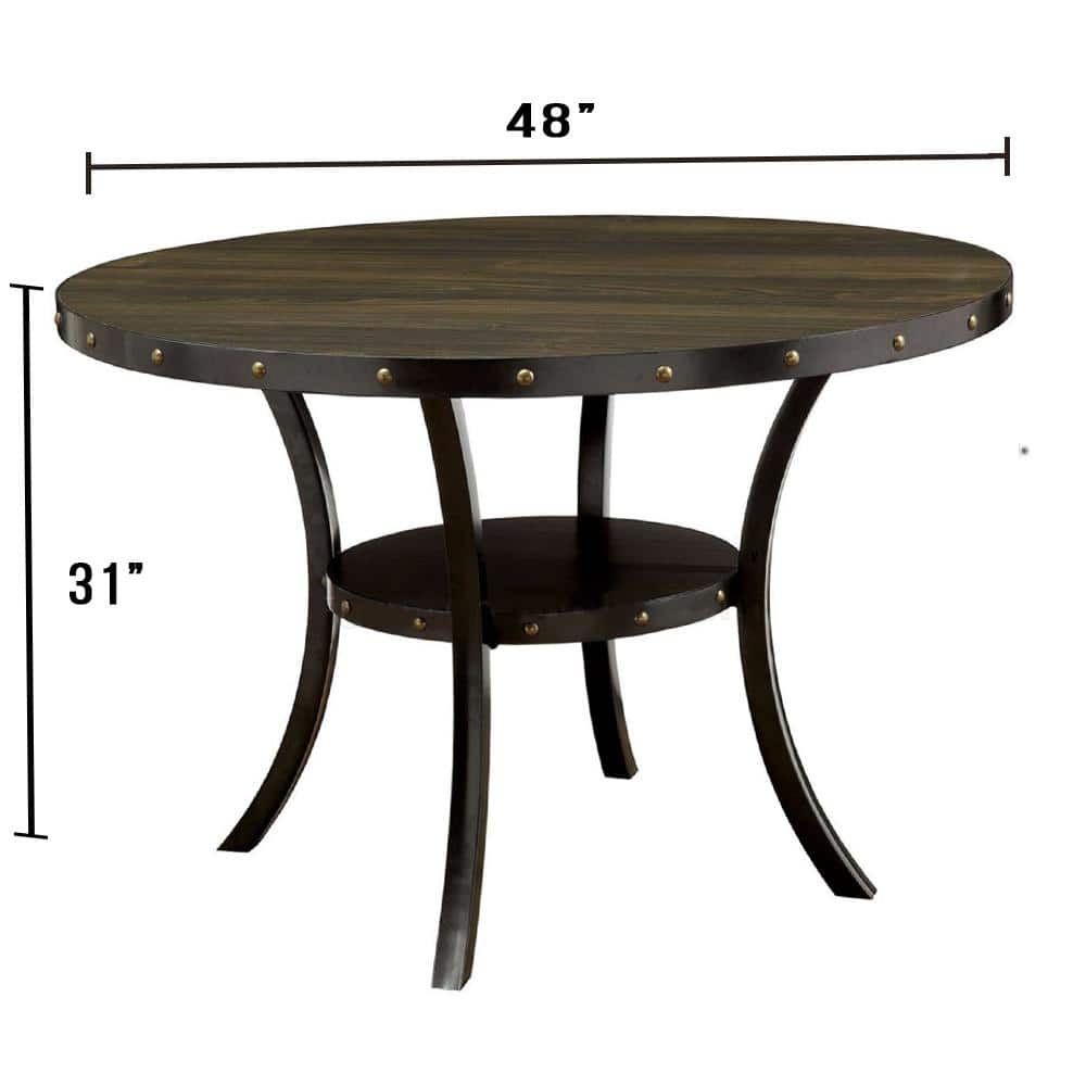 William's Home Furnishing Kaitlin Light Walnut Transitional Style Round ...