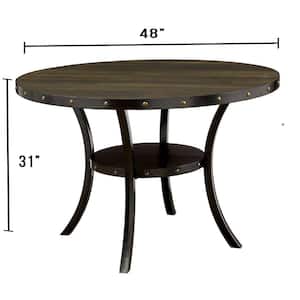Kaitlin Light Walnut Transitional Style Round Dining Table