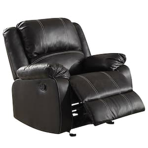 Zuriel Black Leather Rocking Chair