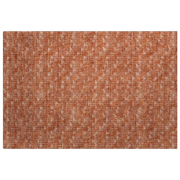 Dream Shag Premium Machine Washable Abstract ADS514 Terracotta 2 ft. x 3 ft. Accent Rug