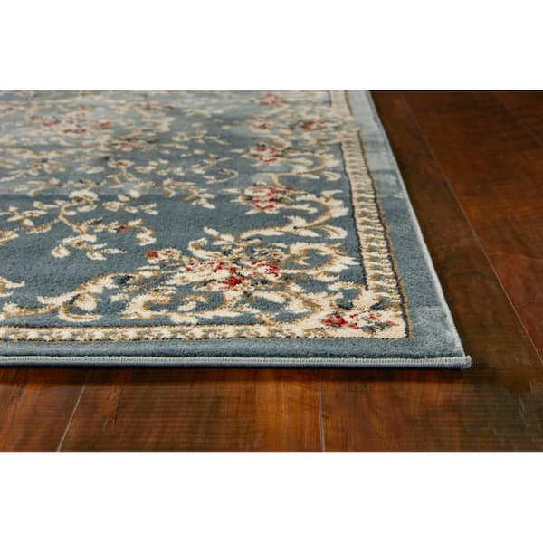 Ajay Slate Blue 3 ft. x 5 ft. Area Rug