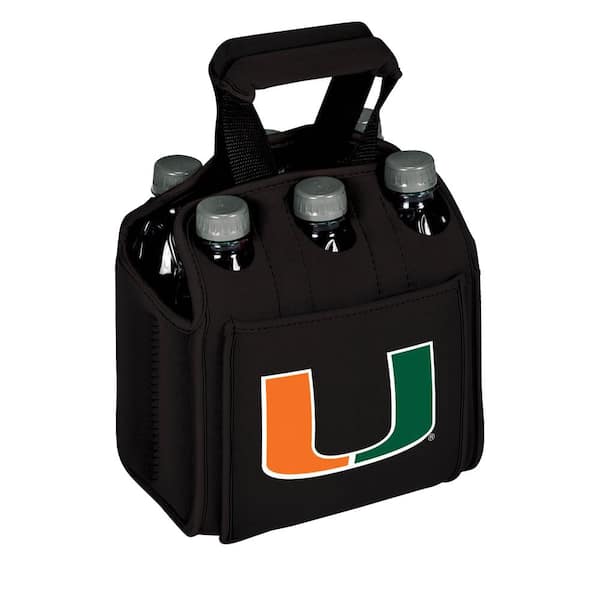 Picnic Time University of Miami ( Florida) Hurricanes 6-Bottles Black Beverage Carrier