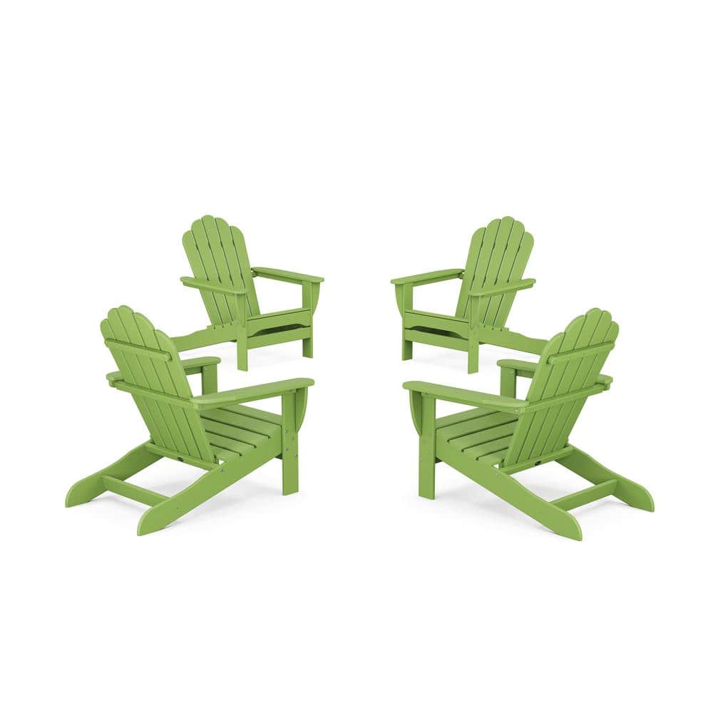 Lime 4-Piece Plastic Patio Conversation Set in Oversized Adirondack Chair Monterey Bay price history on PriceWatchPro