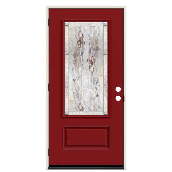 JELD-WEN 36 in. x 80 in. Right-Hand 3/4 Lite Wendover Decorative
