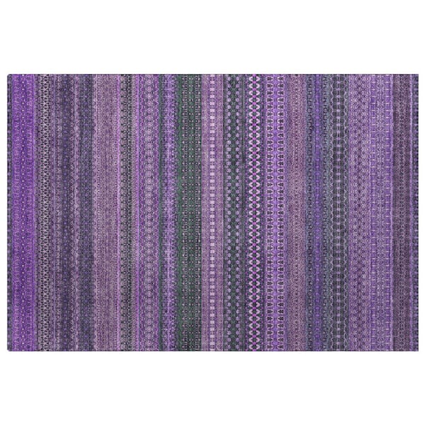 Dream Shag Premium Machine Washable Abstract ADS527 Purple 2 ft. x 3 ft. Accent Rug
