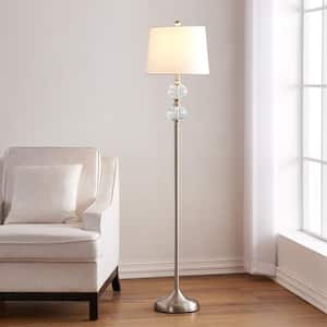Montgomery 62 in. Blue Glass Traditional Floor Lamp