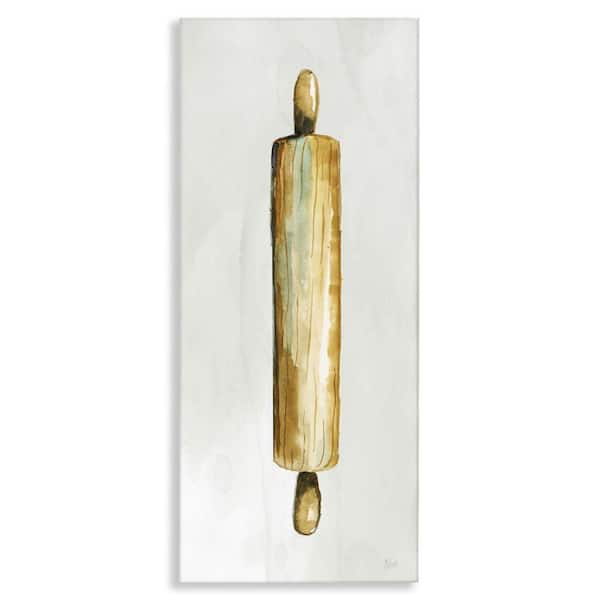 Stupell Industries Rustic Rolling Pin by Nan Unframed Food Graphic Art Print 24 in. x 10 in.