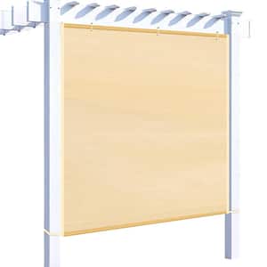 5 ft. x 5 ft. Outdoor Shade Cloth Vertical Side Wall Panel for Patio/Pergola/Window Wheat