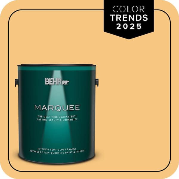 BEHR MARQUEE 1 gal. #PPU6-07 Jackfruit Semi-Gloss Enamel Interior Paint & Primer