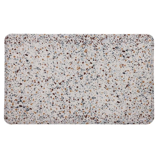Mohawk Home Terrazo Tile Cream 1 ft. 6 in. x 2 ft. 6 in. Kitchen Mat