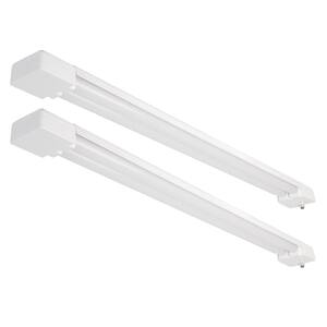 3 ft. 2-Light 45-Watt Integrated LED Utility White Shop Light (2-Pack)