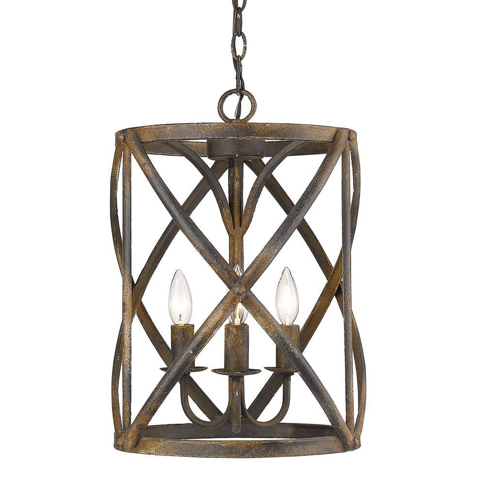 black iron pendant light