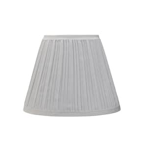 9 in. x 7 in. Off White Hardback Pleated Empire Lamp Shade