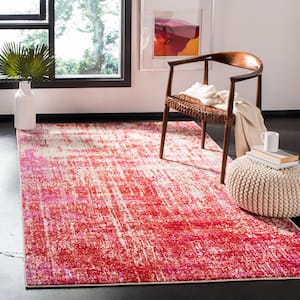 Adirondack Red/Gold 4 ft. x 6 ft. Abstract Area Rug