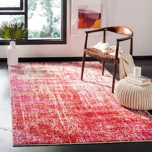 Adirondack Red/Gold 9 ft. x 12 ft. Distressed Area Rug