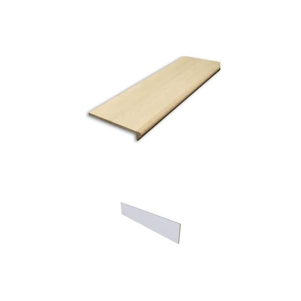 0.  375 in. x 7.5 in. MDF Stair Riser and 0.625 in. x 11.5 in. Maple Stair Tread Combo