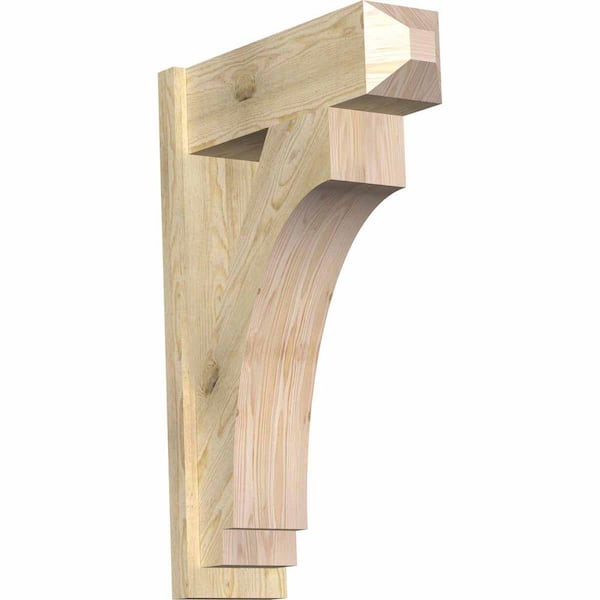 Ekena Millwork 8 in. x 36 in. x 24 in. Douglas Fir Imperial Craftsman Rough Sawn Outlooker