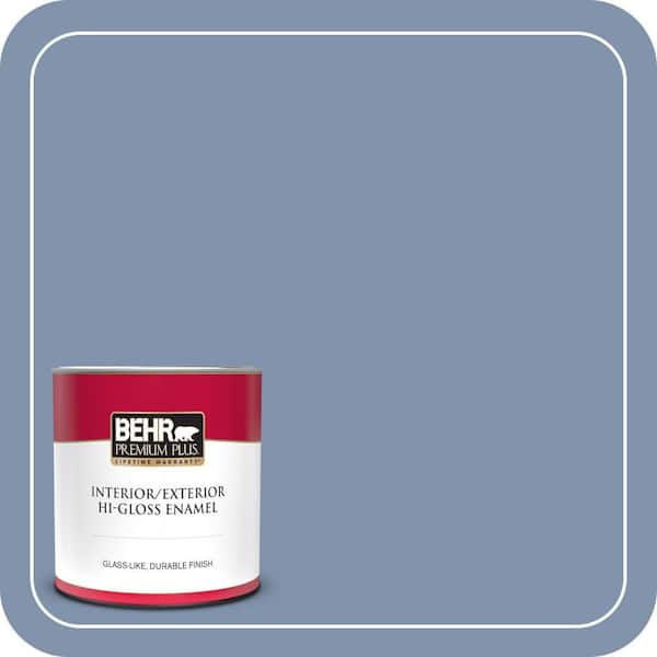 BEHR PREMIUM PLUS 1 qt. #T16-13 Stratus Hi-Gloss Enamel Interior/Exterior Paint & Primer