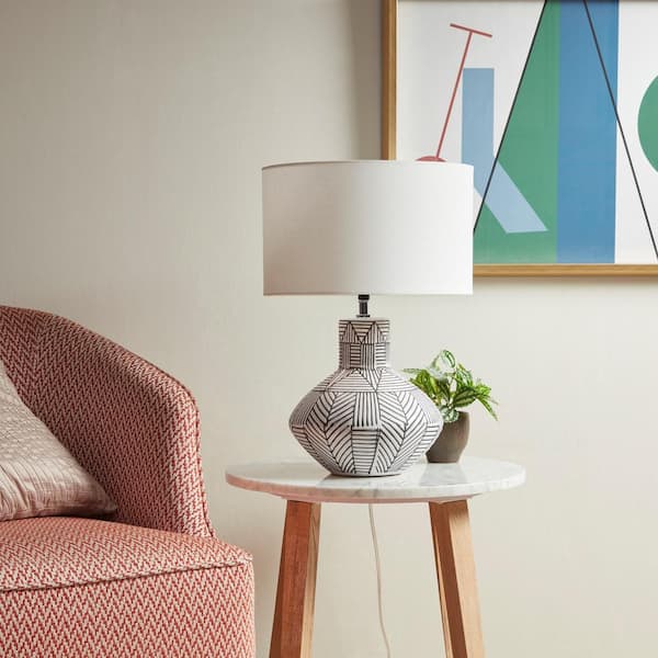 Agape 19.88 in. White Modern/Contemporary Table Lamp