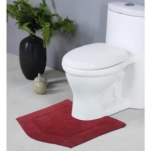 Waterford Collection 100% Cotton Tufted Bath Rug, 20 x 20 Contour, Red