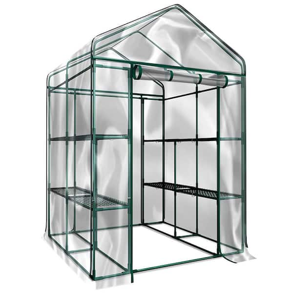 4.7 ft. W x 4.7 ft. D x 6.4 ft. H Walk-In Indoor/Outdoor Greenhouse