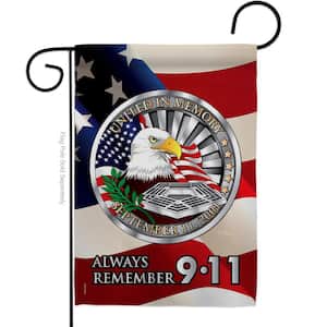 13 in. x 18.5 in. Always Remember Double-Sided Garden Flag Readable Both Sides Patriotic Patriot Day Decorative