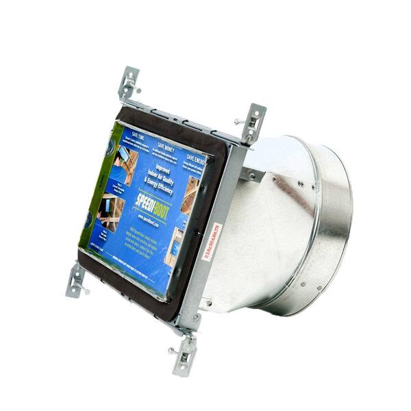 SPEEDI- BOOT 6 in. W x 10 in. L to 8 in. Diameter Straight Register Vent Boot with Adjustable Hangers