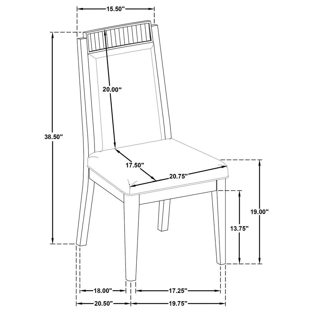 Brookmead Black Wood High Back Upholstered Side Chair
