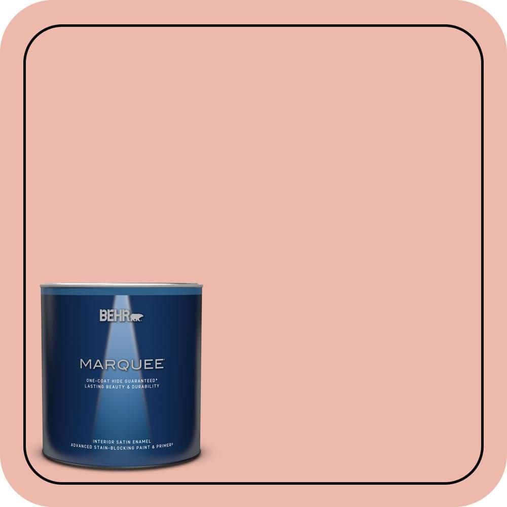 1 qt. #M170-3 Carnation Coral Satin Enamel Interior Paint & Primer product image for price tracking
