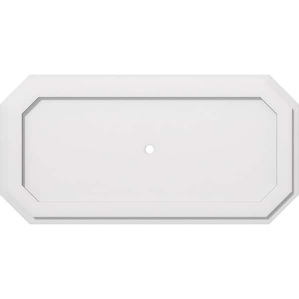 Ekena Millwork 34 in. W x 17 in. H x 1 in. ID x 1 in. P Emerald Architectural Grade PVC Contemporary Ceiling Medallion