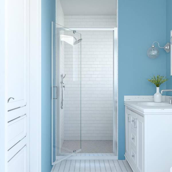 SHAAMA 29-30 in. W x 72 in. H Pivot Framed Swing Shower Door in