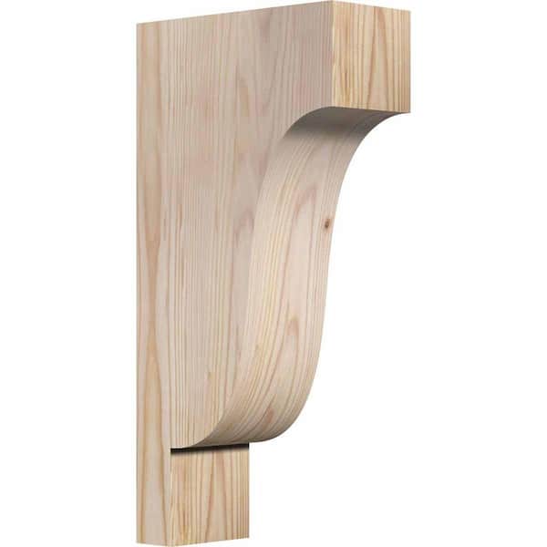 Ekena Millwork 3-1/2 in. x 8 in. x 16 in. Douglas Fir Newport Smooth Corbel