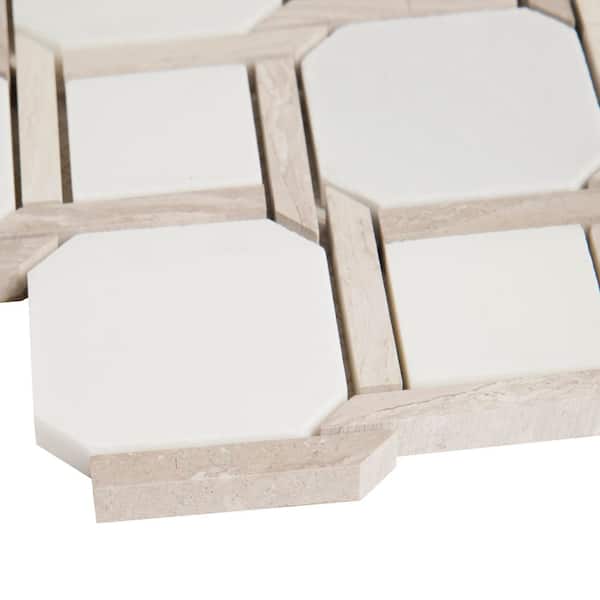 MSI Marbella Lynx 12 in. x 12 in x 10mm Polished Marble Mesh-Mounted Mosaic Tile (10 sq. ft. / case) MSI Marbella Lynx 12 in. x 12 in x 10mm Polished Marble Mesh-Mounted Mosaic Tile (10 sq. ft. / case)