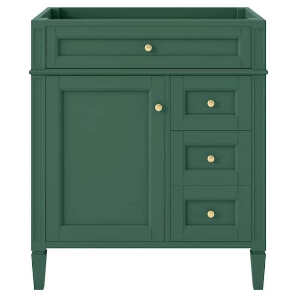 29.3 in. Bath Vanity Cabinet without Top in Green Unassembled