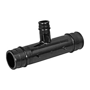 2 in. x 2 in. x 1 in. Pex-A R Plastic Educing Tee Pipe Fitting Poly Alloy Expansion Barb in Black