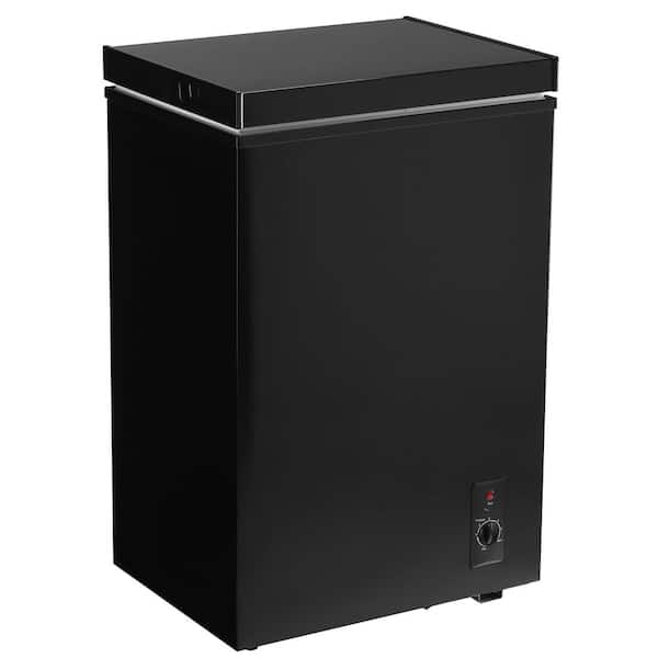 5 cu. ft. Manual Defrost Chest Freezer with Adjustable Temperature Control, Removable Basket in Black Garage Ready