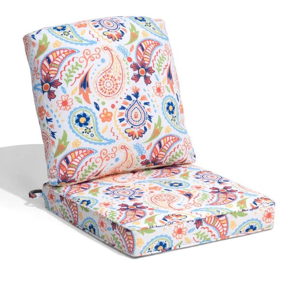 Unbranded 22 in. x 21 in. 1-Piece Deep Seat Outdoor Adirondack Chair Cushion Set in Red Graffiti