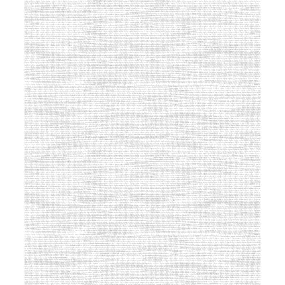 White Faux Grasscloth Paintable Peel and Stick Wallpaper