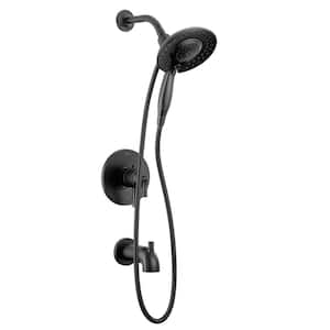 Saylor In2ition 1-Handle Wall Mount Tub and Shower Trim Kit in Matte Black (Valve Not Included)