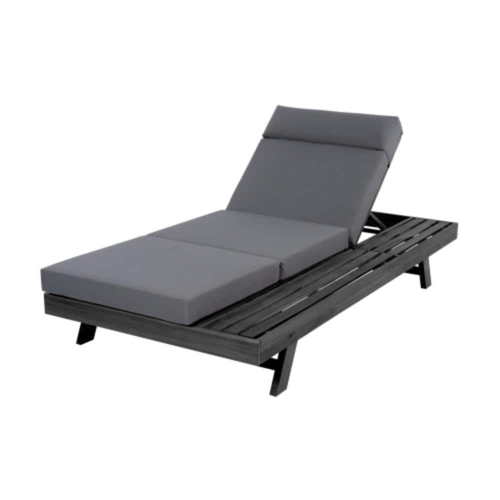 Acacia Wood Outdoor Lounge Chair with Dark Gray Cushions, Water-Resistant price history on PriceWatchPro