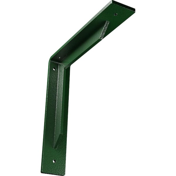 Ekena Millwork 2 in. x 10 in. x 10 in. Steel Hammered Deep Green Stockport Bracket