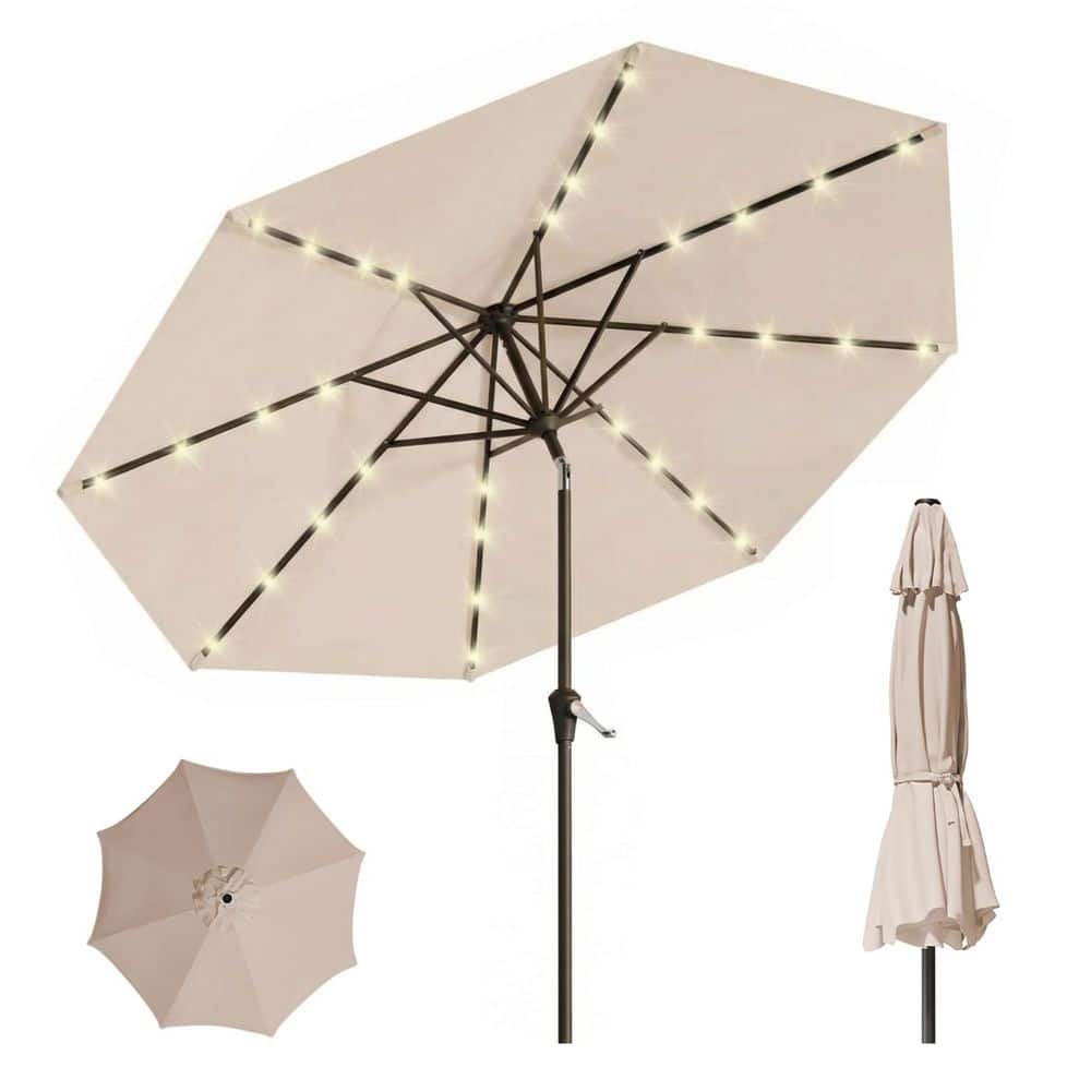 10 ft Solar Lighted Patio Umbrella with Crank Tilt, 32 LED Lights and 8 Steel Ribs price history on PriceWatchPro