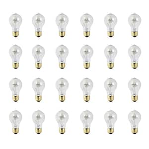 40-Watt A19 Dimmable Incandescent Amber Glass Vintage Edison Light Bulb with Tungsten Filament Soft White (24-Pack)